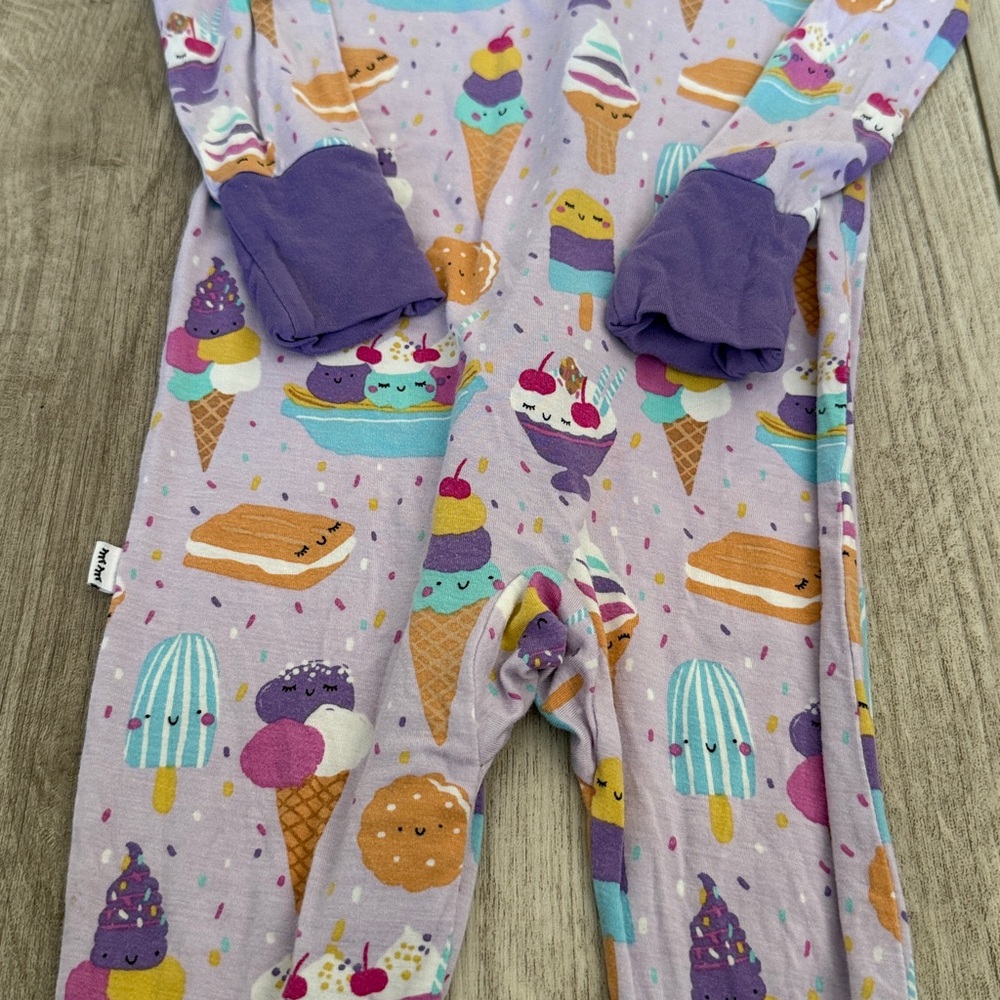 Little Sleepies Wilderberry Sundae Ice Cream Footie Pajamas 6-12 Months - Picture 8 of 8